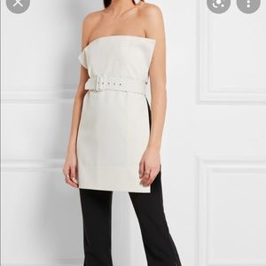 Solace London Strapless White Top with belt